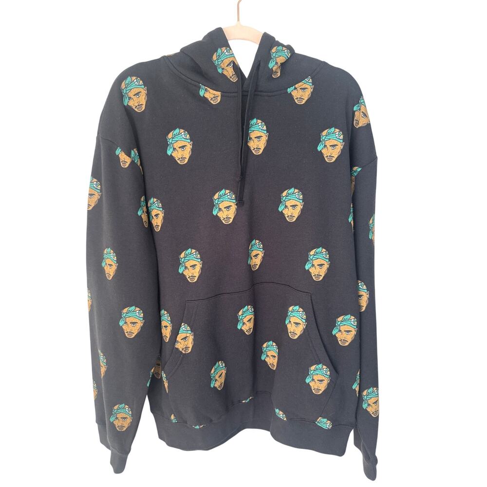 Cross Colours Tupac Shakur Graphic Hoodie NWOT Size Large